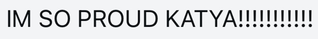 Screenshot of a message from a follower
