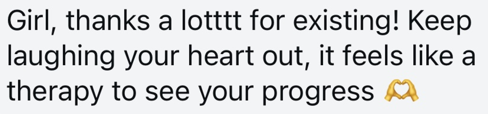 Screenshot of a message from a follower