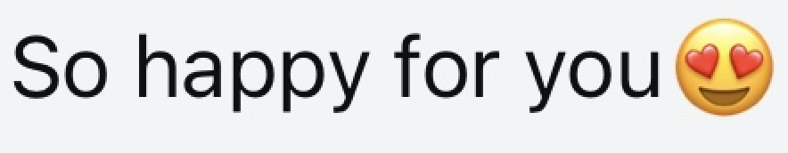 Screenshot of a message from a follower