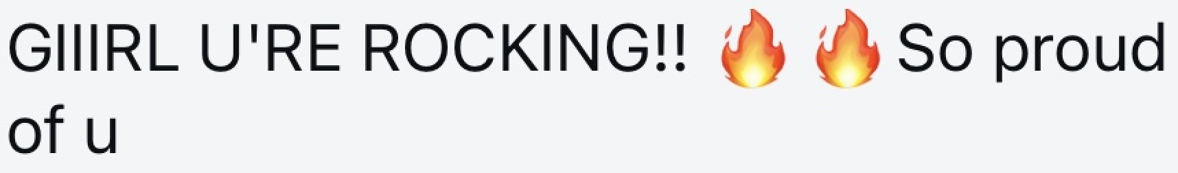 Screenshot of a message from a follower