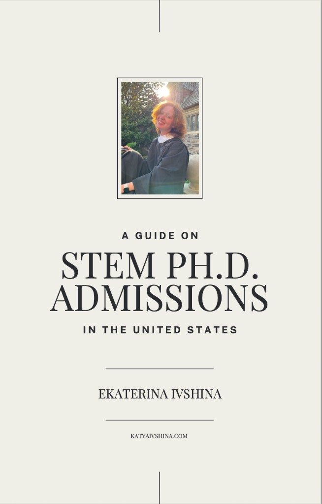 Cover of STEM Ph.D. Admissions in the United States guide by Ekaterina Ivshina