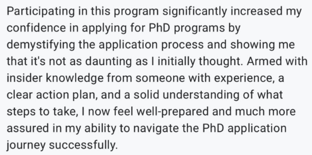 Workshop participant review