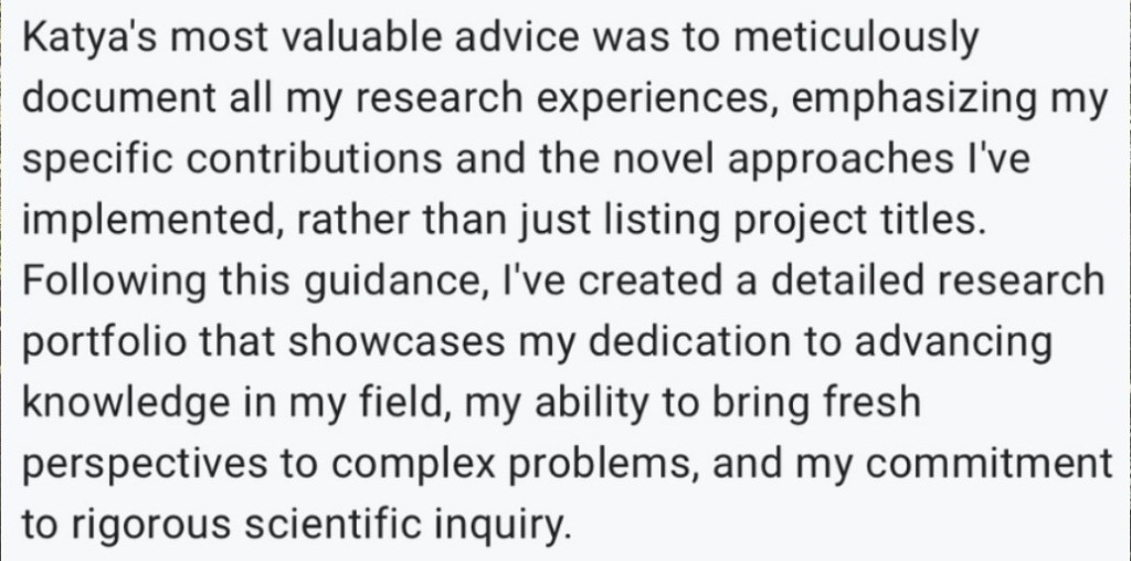 Workshop participant review